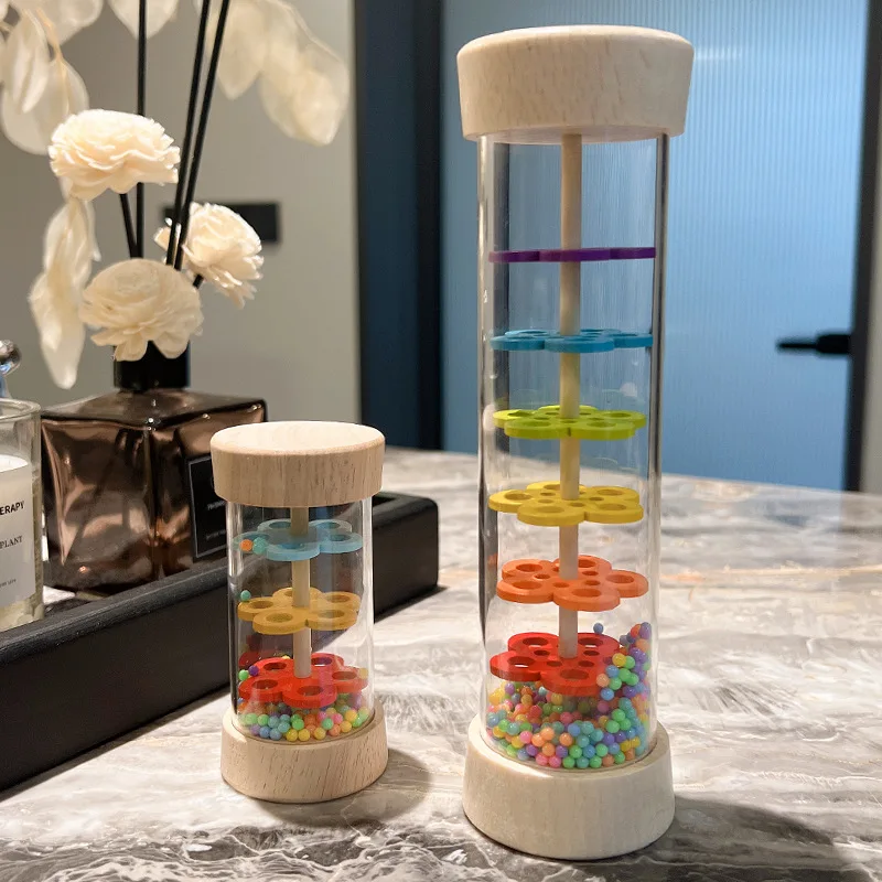 Montessori Toys Baby Rainstick Rattle Tube Rain Stick Shaker Music Sensory Auditory Instrument For Babies Early Educational Toys