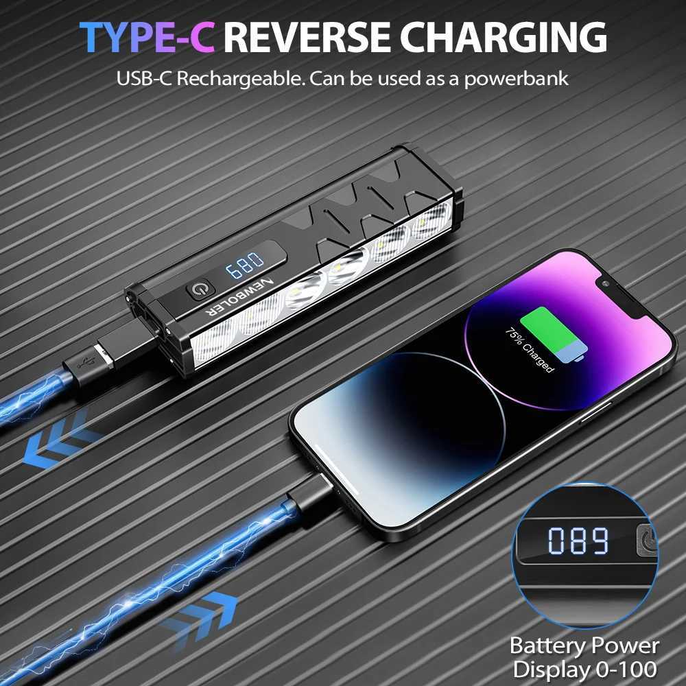 Bicycle headlight 8000Lumen bike light 5000mAh waterproof flash USB charging MTB road bike light accessories X241109