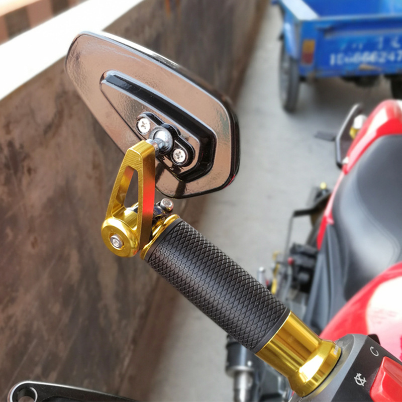 7/8" 22mm Bar End Rear Mirrors Motorcycle Accessories Motorbike Scooters Rearview Mirror Side View Mirrors Moto for Cafe Racer