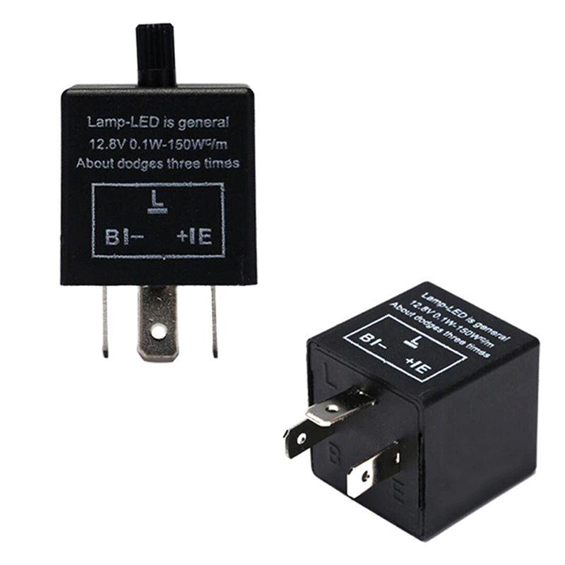 12V 3-Pins CF13/CF14 Adjustable Frequency LED Flasher Relay Motorcycle Turn Signal Indicator Motorbike Fix Blinker Indicator 6905d