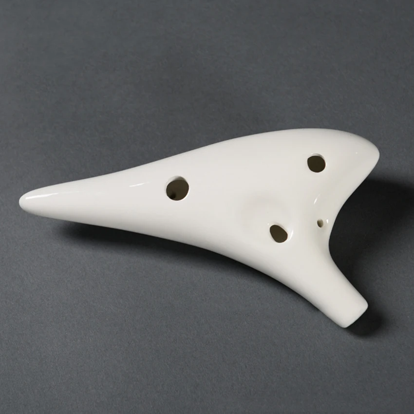 Ceramic Classical Musical Instrument Ocarina 12 Hole Kiln-fired Ceramic Alto C Painted Ocarina Flute smile