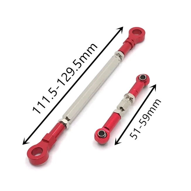 HB Toys ZP1001 ZP1002 ZP1003 ZP1004 ZP1008 Metal Steering Link Servo Link Rod Steering Linkage 1/10 RC Car Upgrade Parts