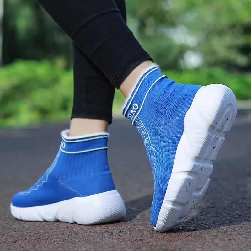 Warm 2023 Knitted New Women's Boots Anti Slip Snow Boots Women's Mini Short Boots Winter Thickened Women's Shoes Botas Mujer smile