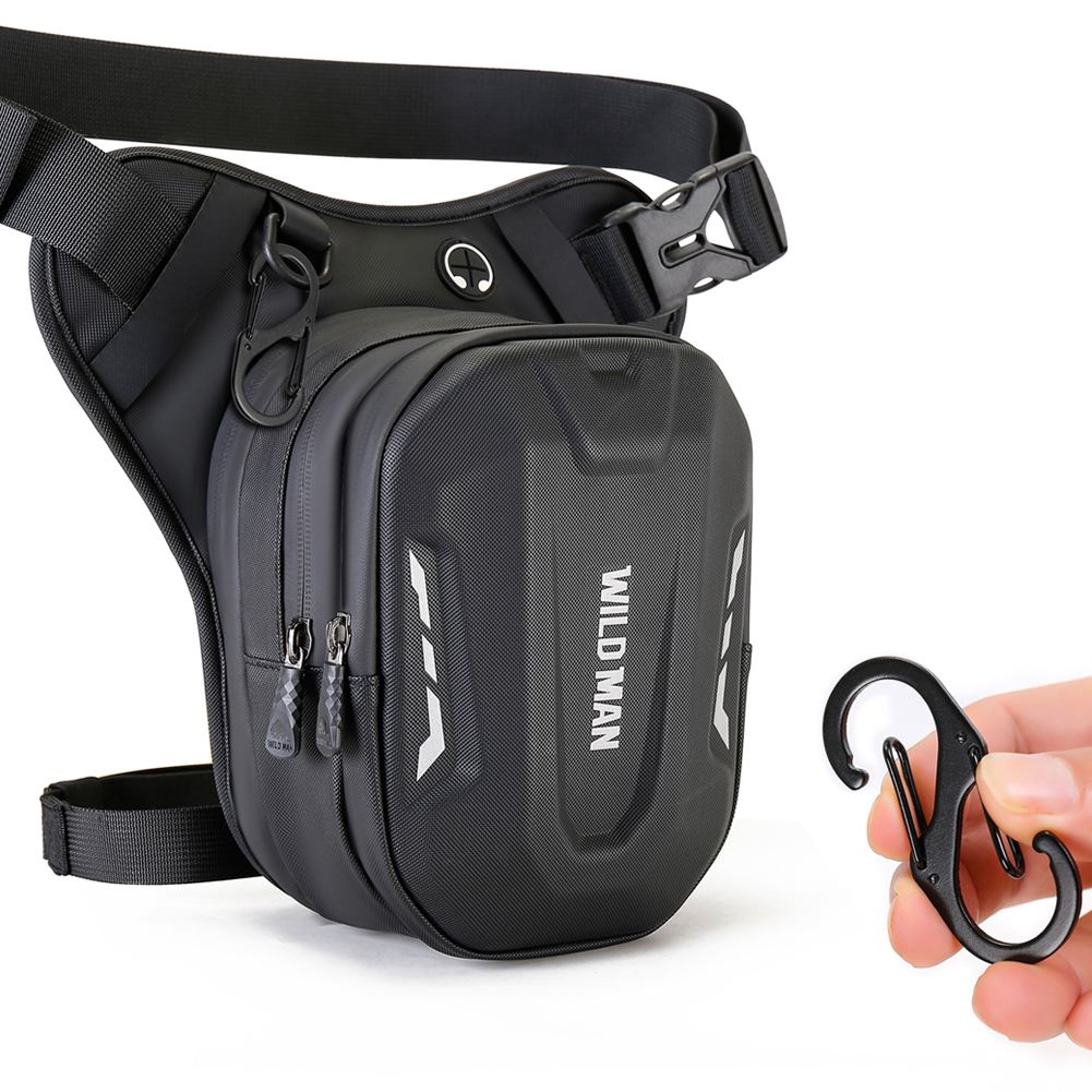 Motorcycle Drop Leg Side Bag EVA Hard Shell Outdoor Casual Waist Bag Fanny Pack Motorbike Hip Bum Pack Bag Portable for Cycling