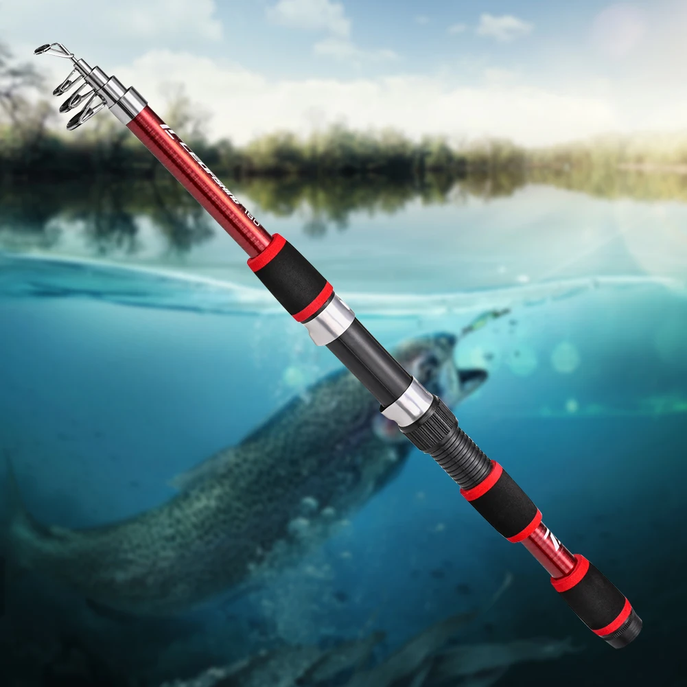 Telescopic Rods Sea Fishing Fishing Rod Portable Sea Spinning Pole Spinning Lure Fishing Rod Tackle Outdoor Fishing Accessories smile