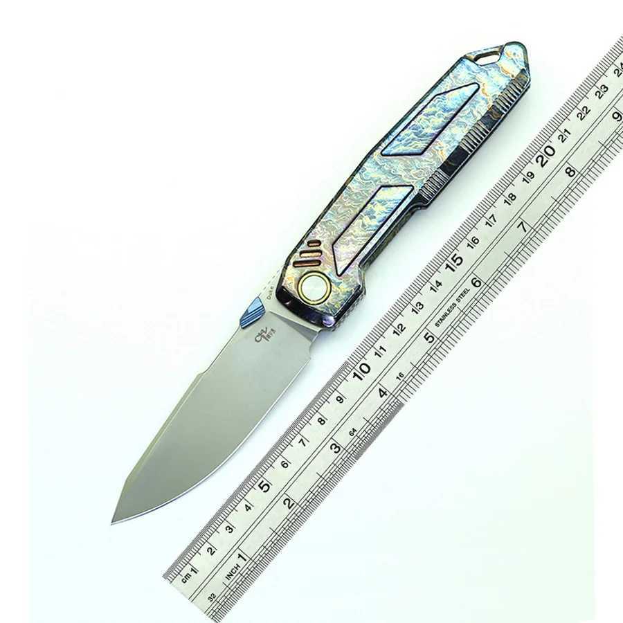 CH Duke high-end folding knife M390 blade titanium alloy handle outdoor camping hunting kitchen fruit bag EDC tool X241108