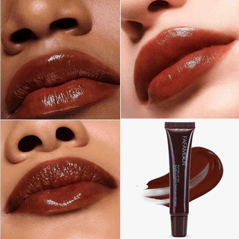 Moisturizing Mirror Water Light Lip Gloss Nude Brown Lip Oil Makeup Plumping Liquid Lipstick Transparent Cosmetics Make Up New XJ250618