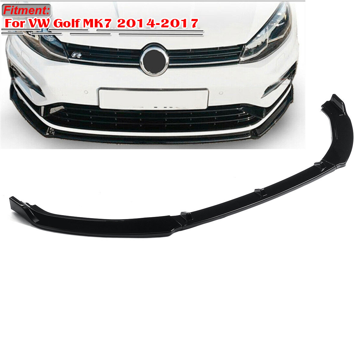 3x Car Front Splitter Spoiler Diffuser Guard Protector Cover VW For Golf 2014-2017 7 7.5 Bumper Lip