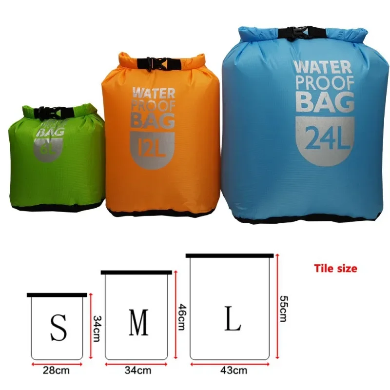 Bag Waterproof Dry Pack Sack Swimming Rafting Kayaking River Trekking Floating Sailing Canoing Boating Water Resistance smile