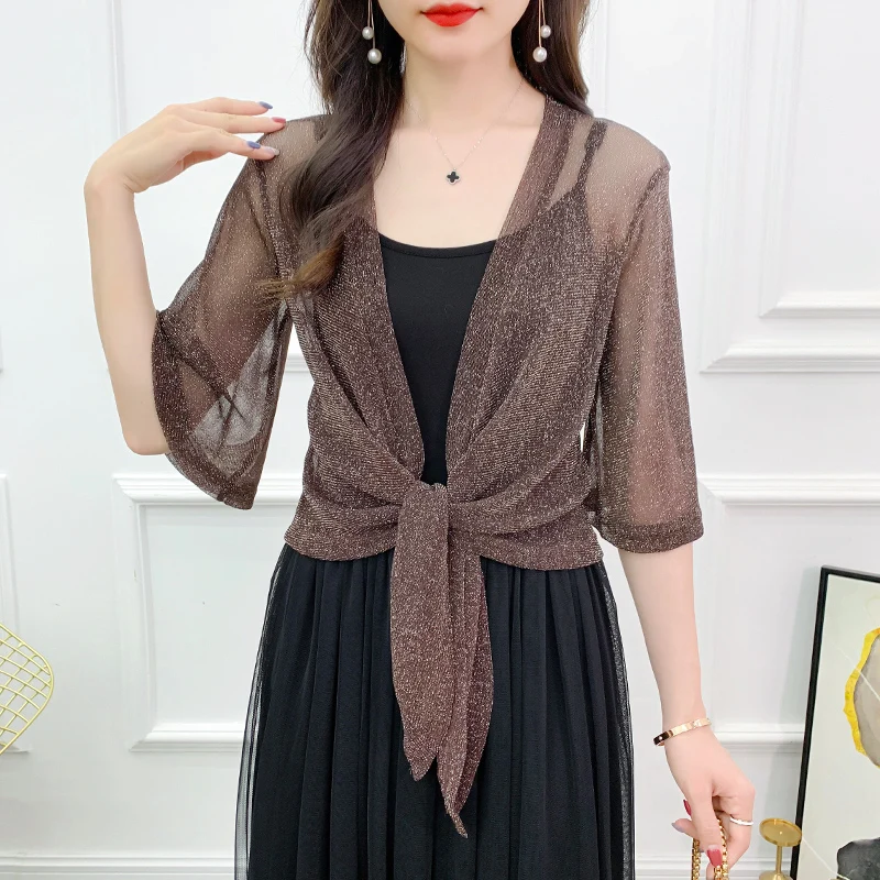 Wedding Wrap Women Jacket Half Sleeve Bolero Shrugs Shawl Out Coat smile