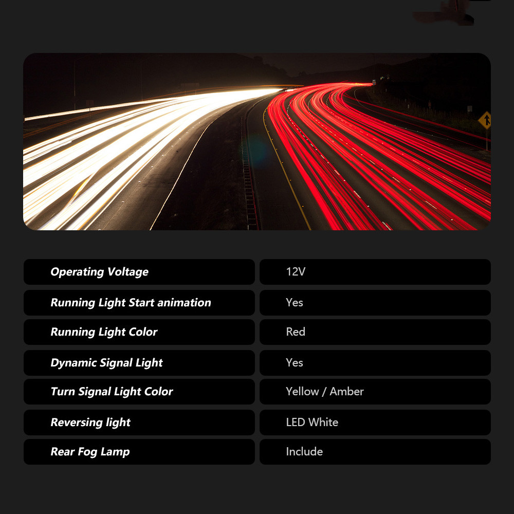 LED Taillight for BMW X5 LED Tail Light 2007-2013 E70 Rear Lamp Dynamic Turn Signal Highlight Reversing Brake