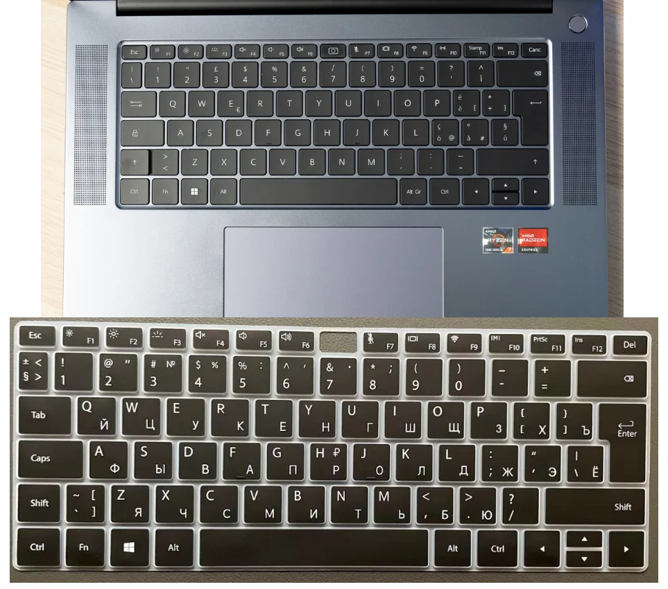 Spanish EURO Russian US Laptop 2025 Keyboard Cover Skin for Huawei Matebook X Pro 14.2 new inch 2023 2022 / Huawei MateBook 14 inch 2021