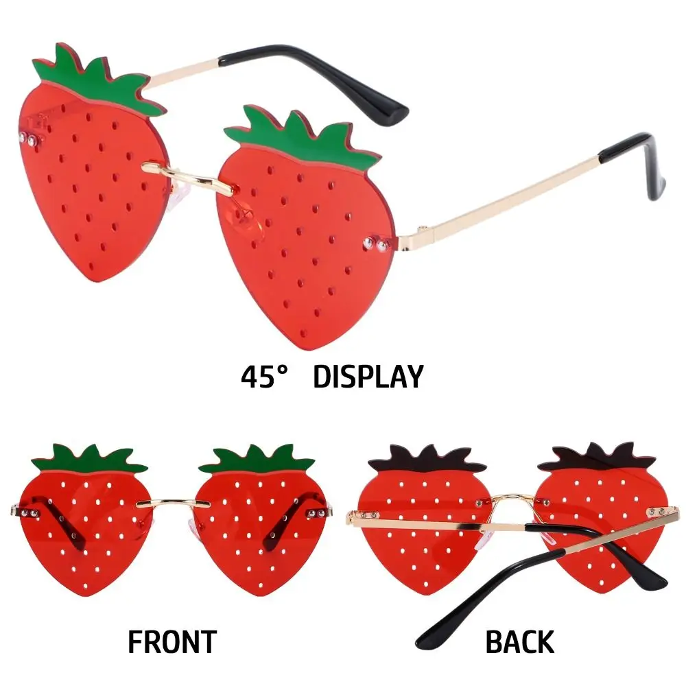 Strawberry for Sunglasses Unique Women Men Festival Party Rave Sun Glasses Christmas Decorations Street Snap Eyewear smile