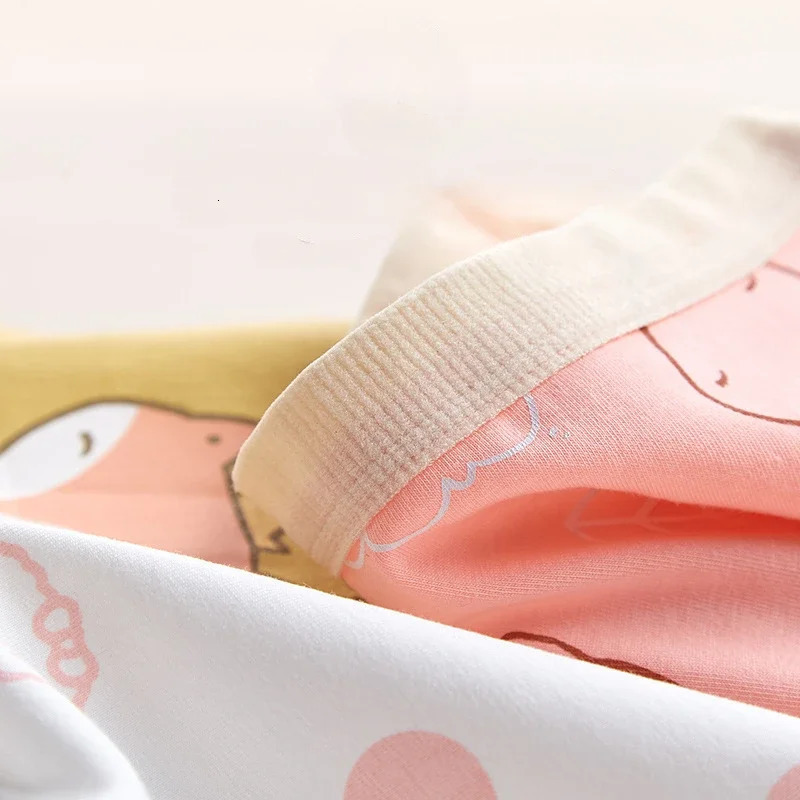 4PCS Girls Cotton Panties Summer Kid Thin Breathable Cartoon Briefs 2y Young Children Underwears Toddler Antibacterial Knickers 240409