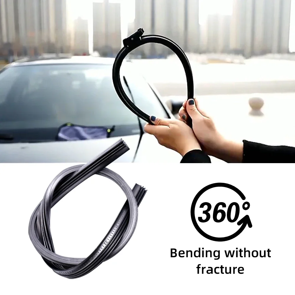 new GM Windshield 2025 Wiper Blades Double Soft Rubber Car Replacement Wiper 16" 18" 20" 22" 24" 26" Rubber Strip for Ea