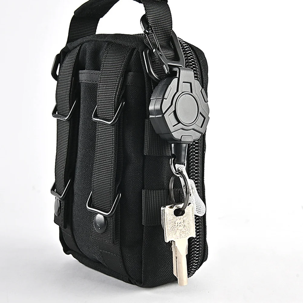 Retractable Keychain Flexible Outdoor Multifunctional Drawstring Buckle Keys Storage Abs Multitool