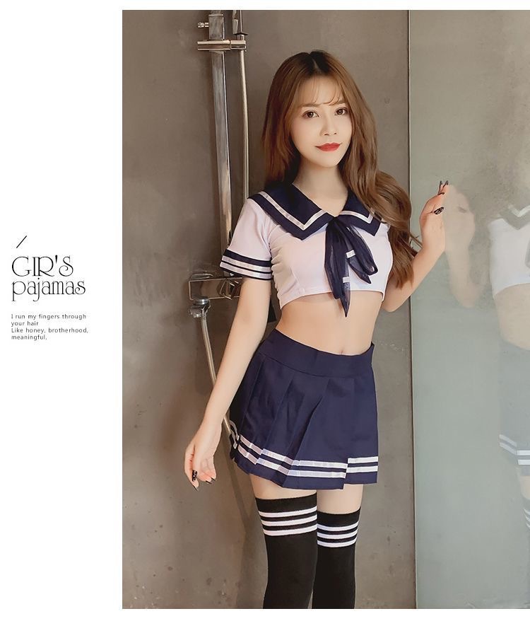 Erotic lingerie student uniform female sensual temptation erotic suit pure and lovely stage performance clothes sailor suit