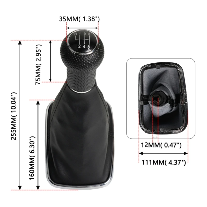 Speed Car 5/6 G99F Gear Shift Knob Lever Shifter Stick Handball For VW Golf 4 4 Car Modified smile