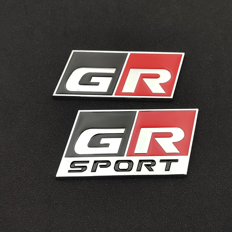 3d Metal Logo GR Emblem Car Trunk Front Grill Badge For Toyota Yaris CH R RAV4 Corolla Revo Hilux GR Sport Sticker Accessories