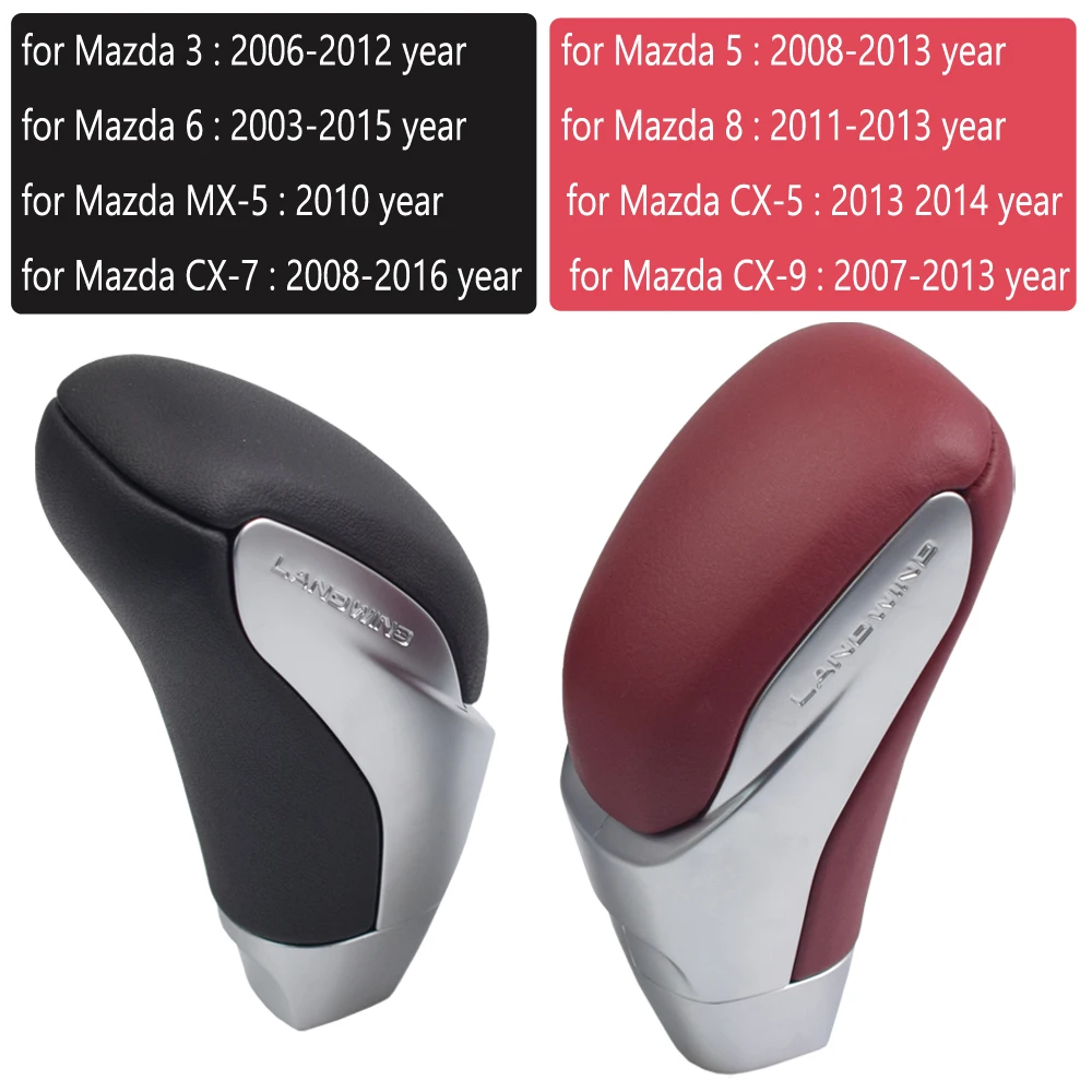 Gearbox Automatic Handles Car Gear Shift Knob Stick Lever Head for Mazda 6 GG GH Mazda 8 CX-7 MX5 RX8 Mazda 3 BK BL smile