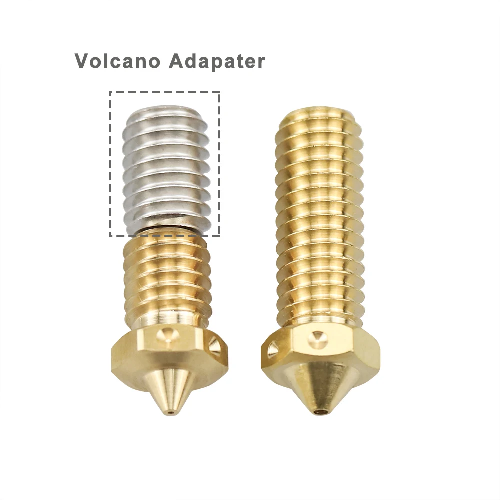 new 2025 V6 Volcano Hotend Adapter High Flow CHT Nozzle Copper Connector For Volcano Heater Block to V6 Nozzles Support High Tempeture