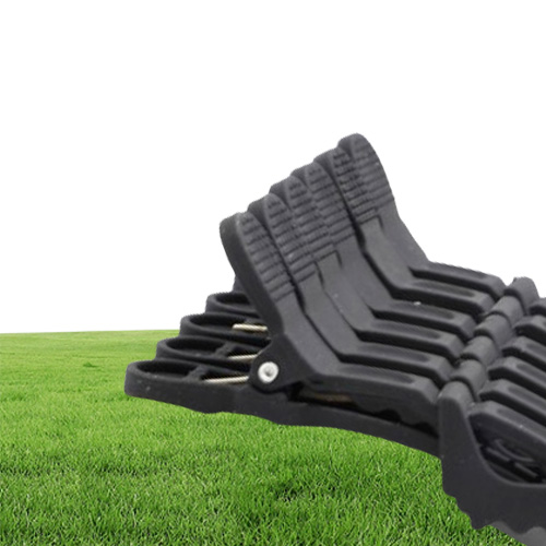 Frosted Black Carbon Hair Clip 6PcsLot Salon Cutting Hairdressing Crocodile Clip Sectioning Hair Alligator Clips For Hair Stylist
