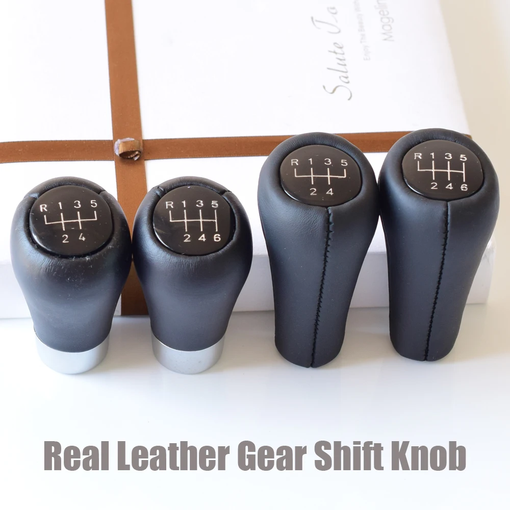 Gear Shift Knob 1Pcs Fit For Z4 E85 E86/Z5/Z8 E52 Manual 5 6 Speed Car Stick Gear Lever Shifter HandBall ABS Leather smile