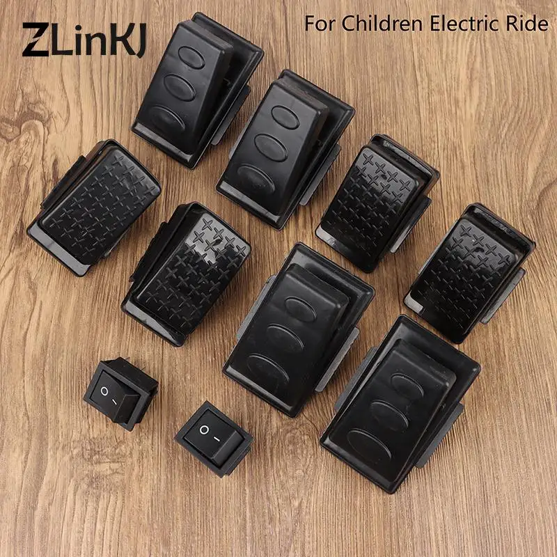 6/12V Toy Pedal Auto-Reset Control Switch Plastic Pedal Replacement Compatible for Kids Ride On Baby Toy Car Accessories