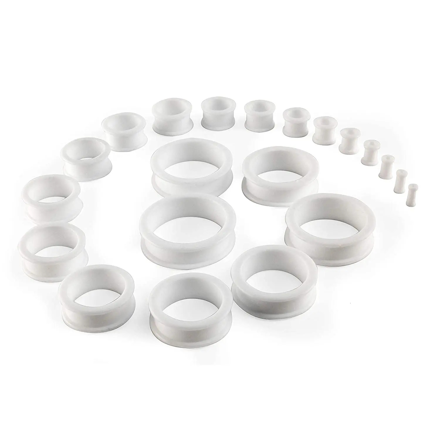 3-38mm large-sized hollow silicone flexible double wing flesh ear tunnel plug Phimosis stretching ring kit instrument extender 241108