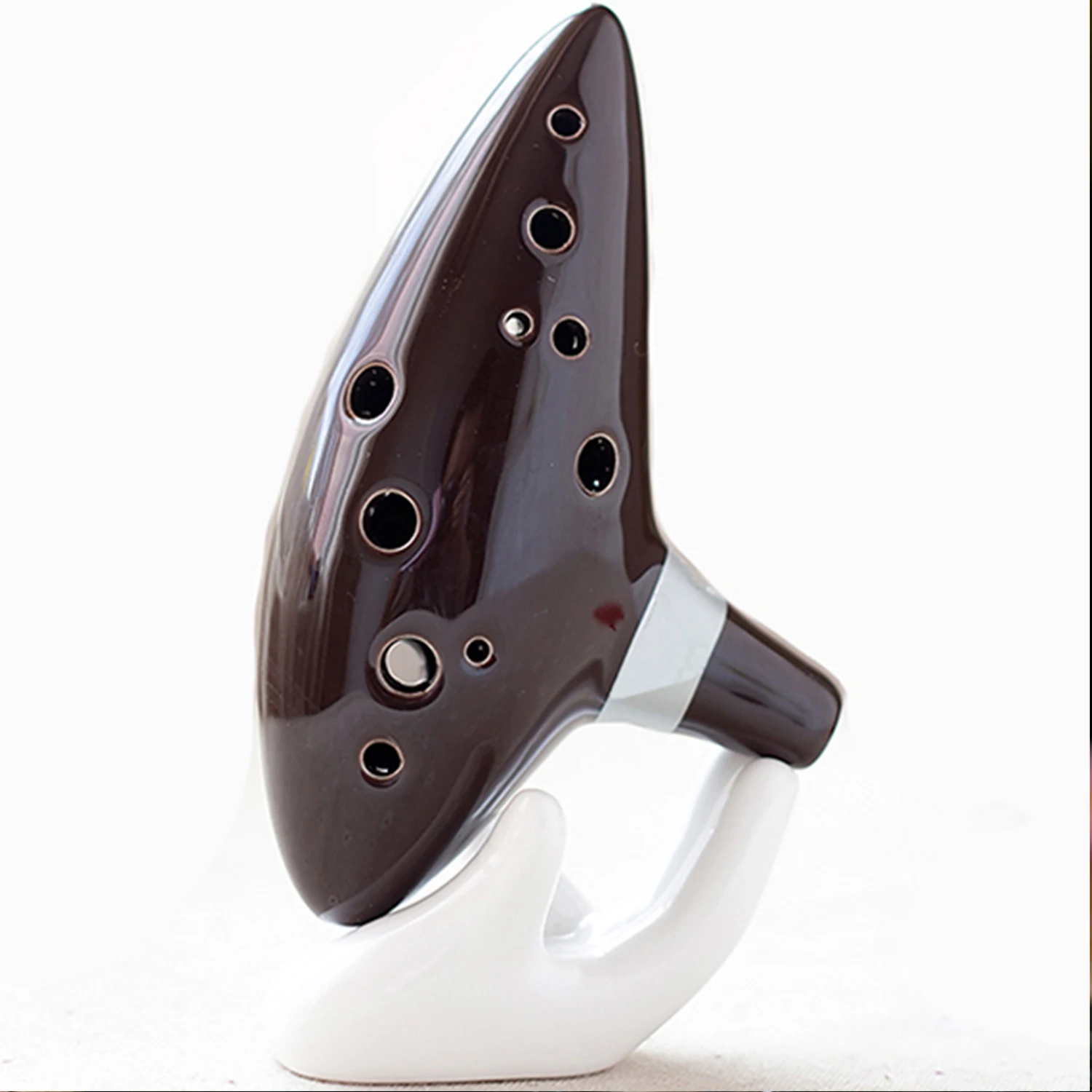 Colour 12 Multi Classic Holes Alto C Bright Pottery Woodwind Musical Instrument The Legend Ocarina smile