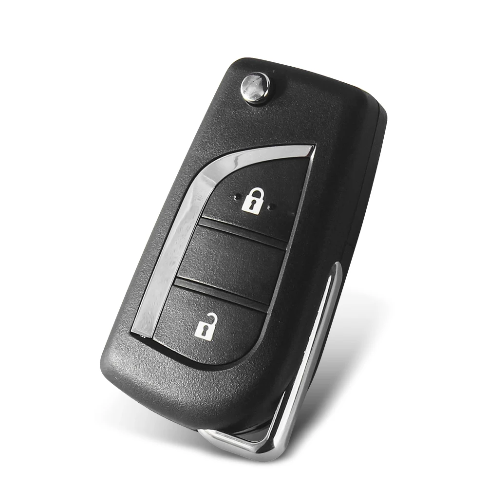 Folding Remote Flip KEYYOU Key Shell for Toyota Levin Camry Reiz Highlander Corolla Key Case 2/3 Buttons Toy48 Toy43 Blade smile