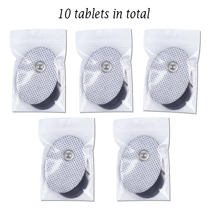 10 Pcs Muscle Stimulator Electrode Self Adhesive Gel Pads Tens Electrodes For Tens Acupuncture Physiotherapy Massager 3.5mm Plug