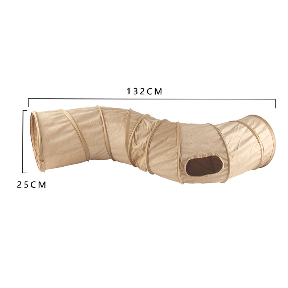 Cat Tunnel Tube Collapsible S-Shape Excerise Pet Tunnel Interactive Toy For Indoor Cats Rabbit Puppy Guinea Pig Rabbit