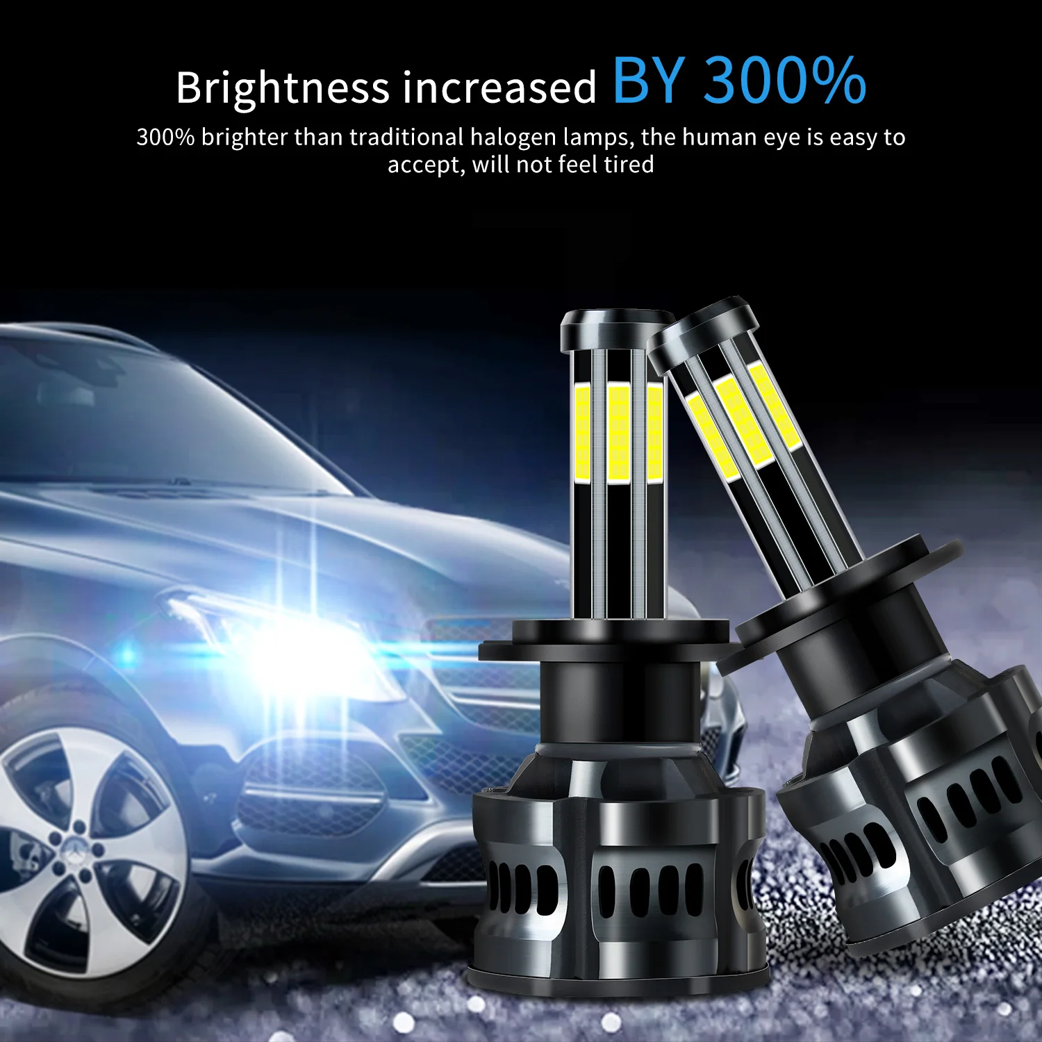 2X8 Zijden Cob H7 Led H11 H4 Hi/Lo H1 H3 H8 HB1 HB3 HB4 HB5 HIR2 h13 H27 9005 9006 9008 9012 Auto Koplamp Lampen Auto Lichten 12V