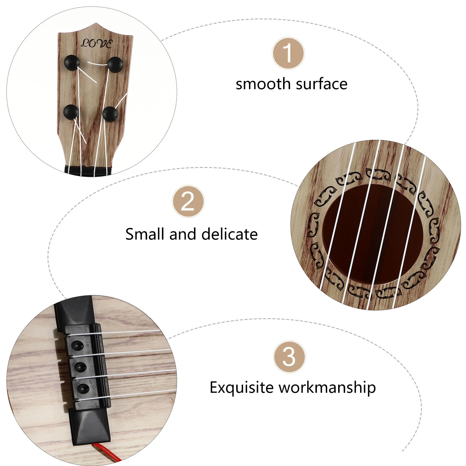 2025 Children's Guitar Toy Musical Instruments Toys Kids new Girls Wooden Ukulele Educational Mini