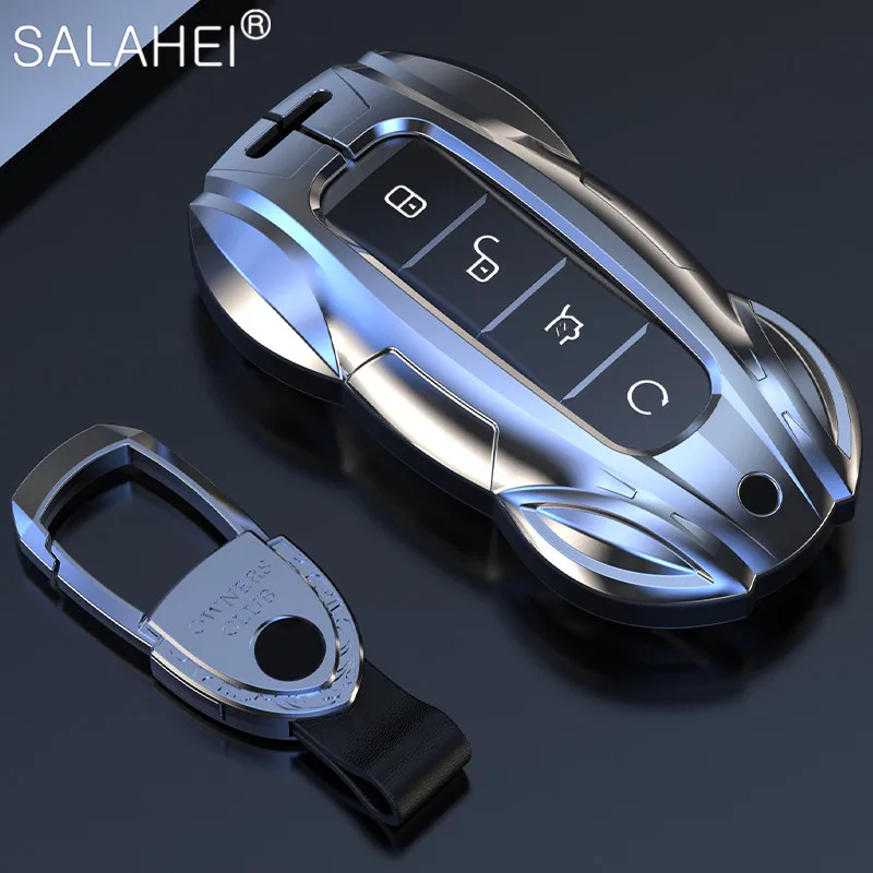 Key Case Remote Car Cover Holder Shell For BYD Song Plus Atto 3 Han EV Tang DM Qin Seal Dolphin Keychain Car Accessories smile