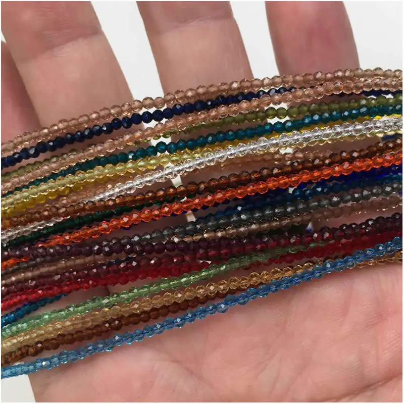 Gem Simple Beads Faceted Necklaces For Women Natural Stone Chokers Crystal Chain Handmade Necklace Yoga Jewelry Female Wholesale smile