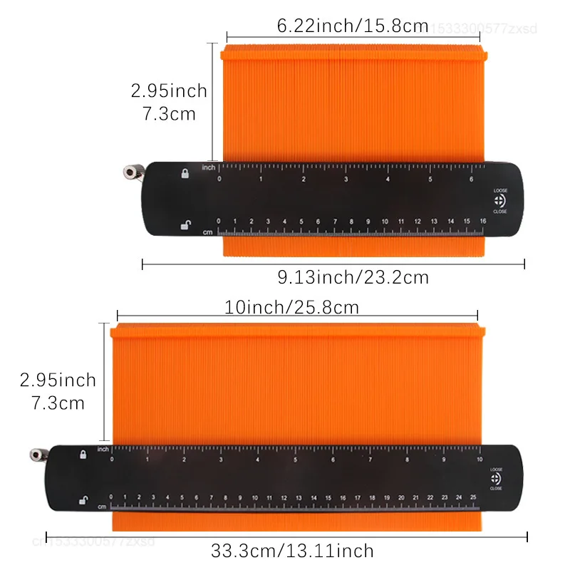 Profile Contour 2025 Gauges Line Copier Ruler With Lock Cutting new Template Profile Ceramic Tiles Tool Woodworking Measuring Tools Ruler
