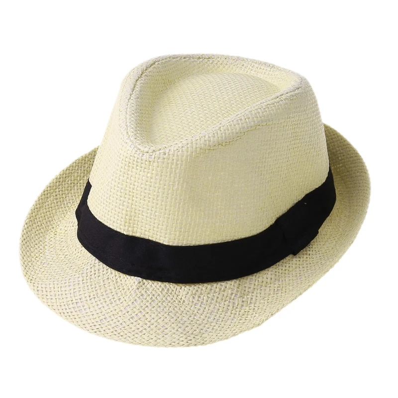 Children Kids Summer Beach 2025 Straw Hat Jazz Panama Breathable Hat Large Brim Outdoor new Breathable Hats Girls Boy Sunhat