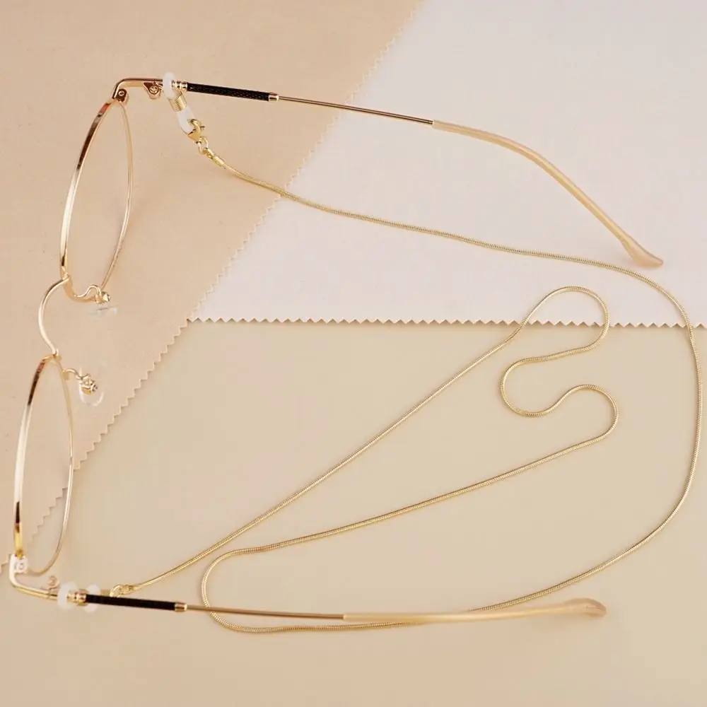 Holder Chain Metal Glasses Hanging Chain Women's Snake Bone Chain Mask ddmysmile Chain Hanging Neck Sunglasses Lanyard Rope 75Cm Smile