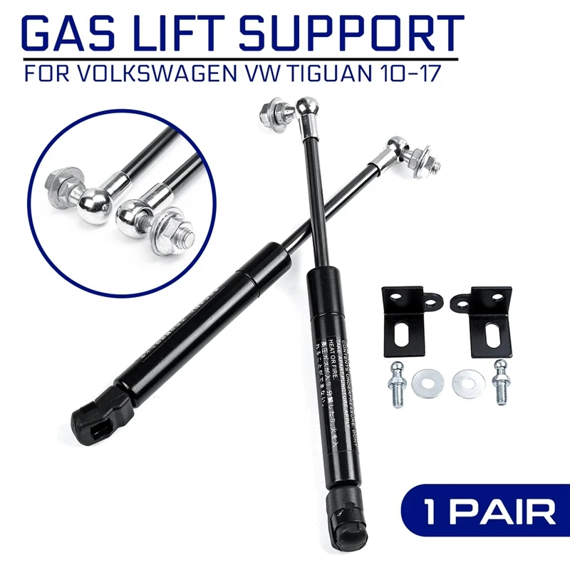 Front Engine Cover 2Pcs Bonnet Hood Gas Strut Bars Gas Spring Shock Lift Support Rod for Tiguan 1 2010-2017 smile