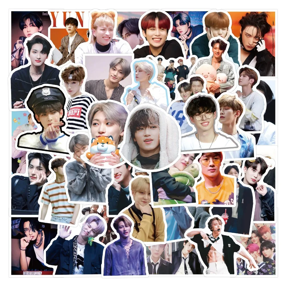 55Pcs Kpop 2025 ATEEZ Character Stickers Men's Team Stickers Waterproof High Quality HD Photo for new Laptop Cup Notebook