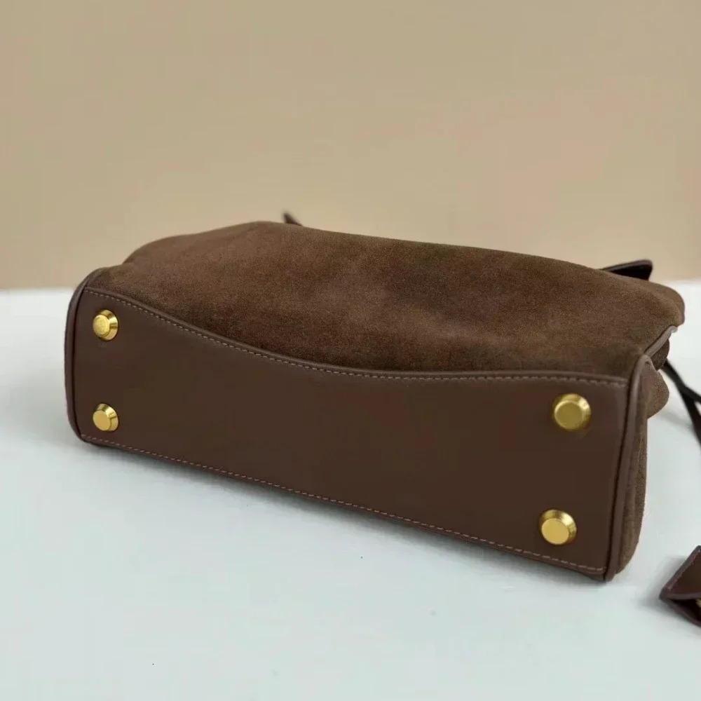 Women Suede Leather Bag Gold Buckle Handbag And Purses Designer Bags Fashion Lady Trend Satchel New Zipper Style Check BagVoyage