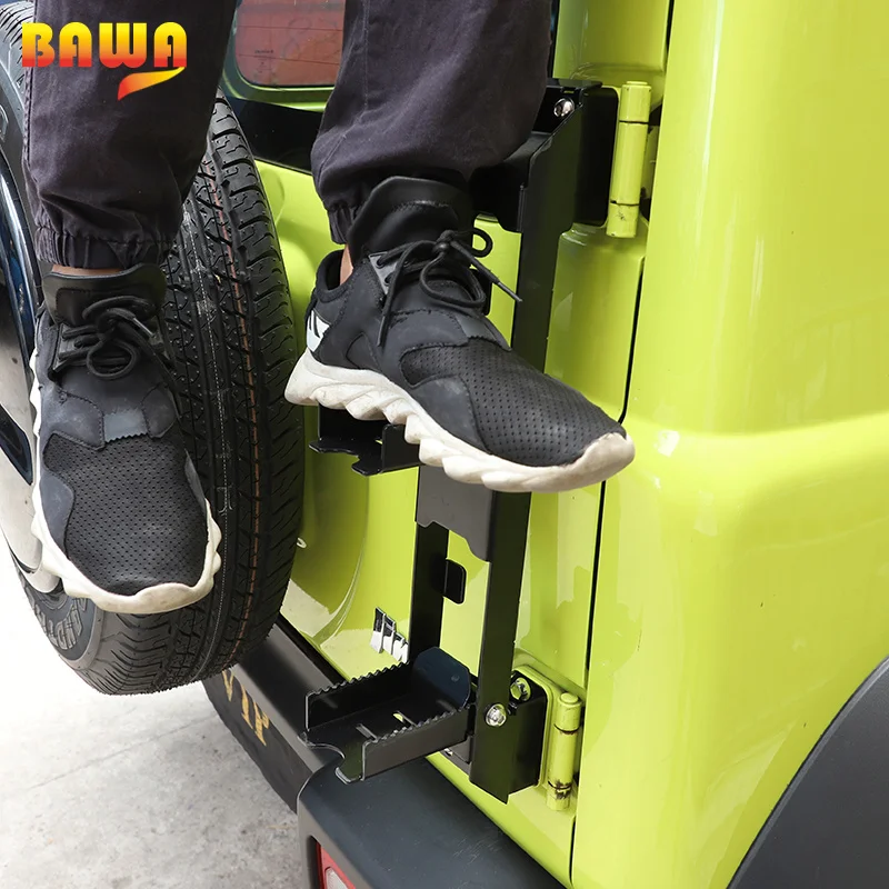 Car Tailgate Hinge Foot new Climb Pedal Accessories For Suzuki Jimny JB74 2019 2021 2022 Car Rear Tailgate Foldable 2025 Pedal Ladder