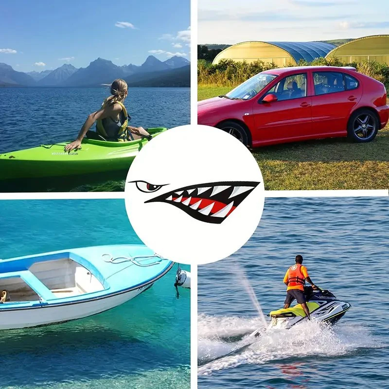 1set 2pcs Car stikers Car Automobiles Body 2025 DIY Stickers Kayak Shark Sticker Waterproof Stickers Decal new Canoe Dinghy Marine Boat