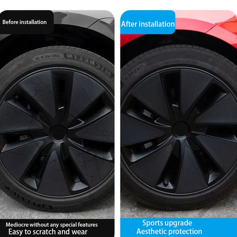 Wheel Hub Stickers for Tesla Model 3+ Wheel new Rims Stickers Scratch Repair Protective 2025 Film New Model 3 Highland 2024 Accessories