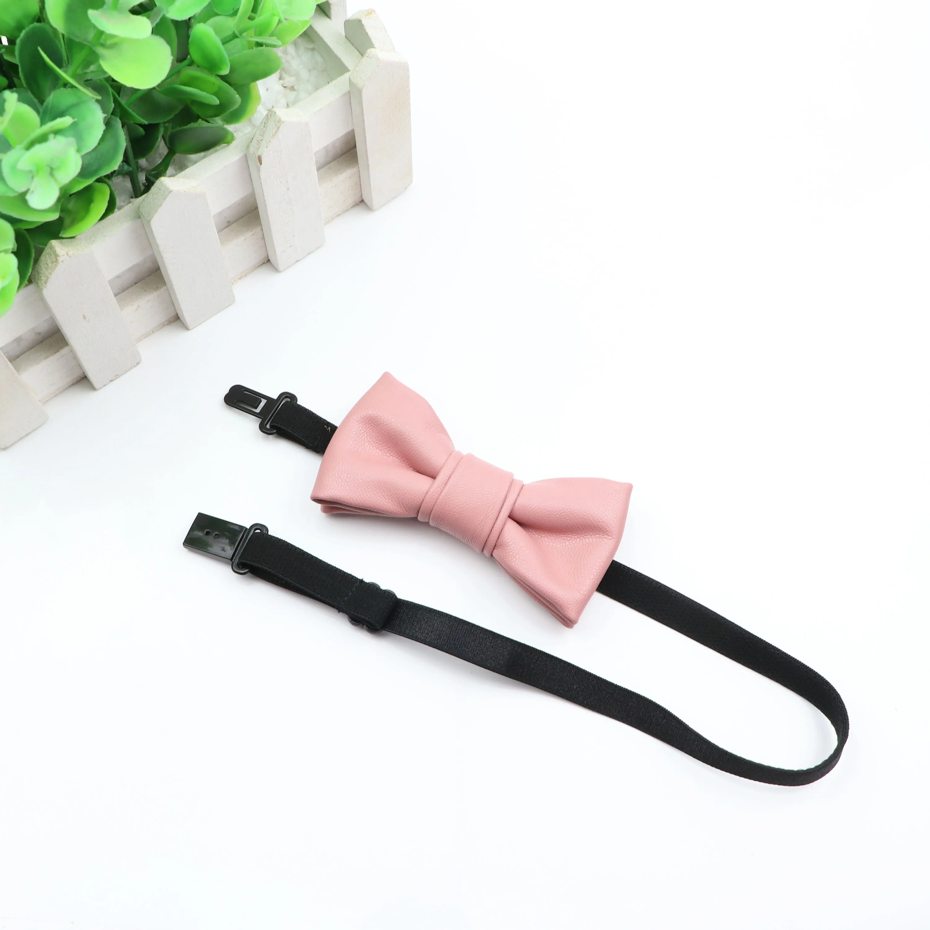 Classic High Kids Quality PU Pattern Leather Ties Butterfly Wedding Party Bowtie Solid Color Bow Tie For Boys Gilrs Party Gifts smile