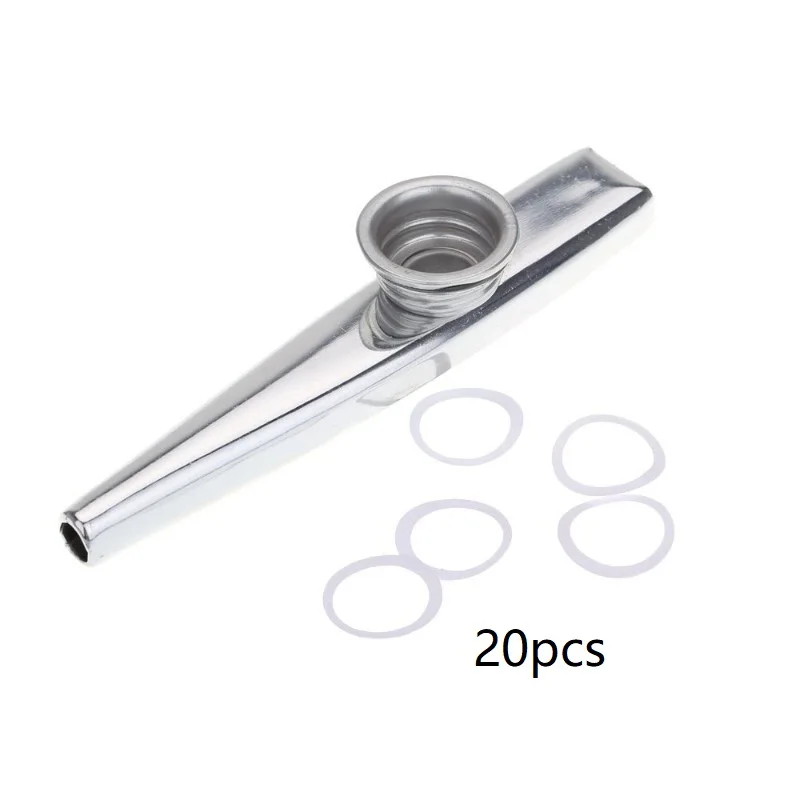 Aluminum Metal Kazoo Alloy With 20 Pcs Gifts Flute Diaphragm ddmysmile For Children Music-Lovers Smile