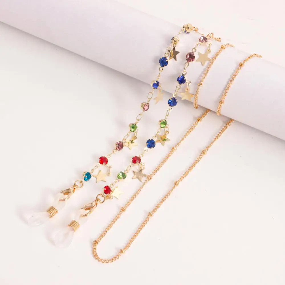 a d Hanging PCS Rope Painted Mask Oil Drop Flower Elegant Sweet Glasses Chains Accessories Eyeglasses Lanyard