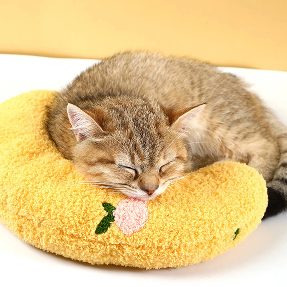 Soft Cat Protect Cervical Spine U Shape Pillow Cats House Bed Comfortable Accessories for Kitten Pet Products